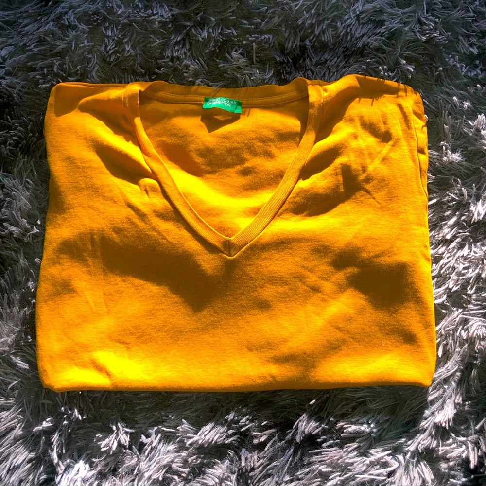 United Colors of Benetton | Long-Sleeve Women’s Shirt in Mustard Color S…